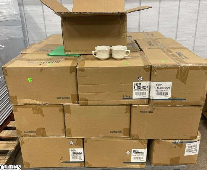 Pallet of Coffee Cups Pallet Not Included image