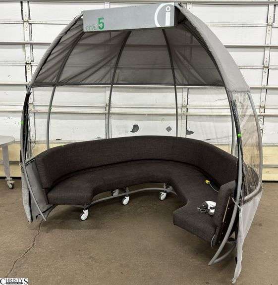 Large Bubble Tent Seating On Wheels Some Wheels Damaged 93x77x89 image