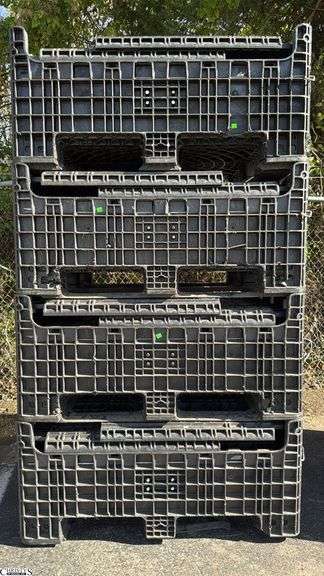 2 Plastics Folding Crates some wear image