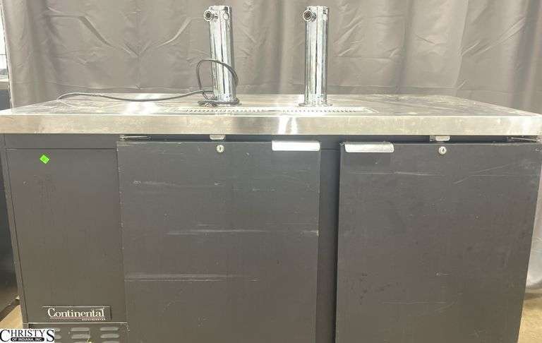 2 Door Continental Beer Tap on Wheels  59x27x55 Untested image