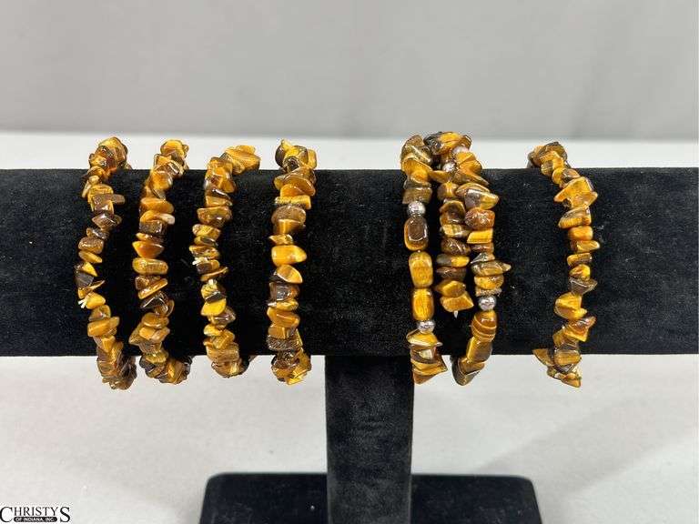 6 Brown Stone Bracelets image