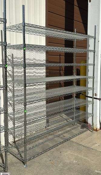Olympic eight shelf chrome rack 60 X 18 X 75” Tall image