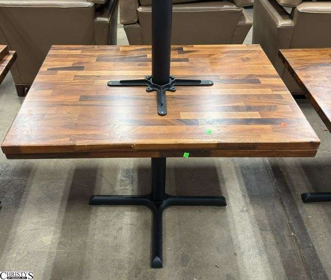 2 Wood Look 4 Top Heavy Table 42x30x30 image