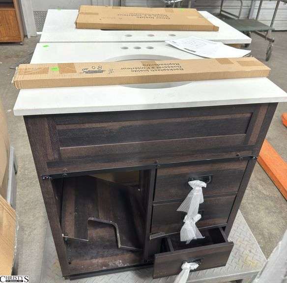Bathroom Vanity with top - qty. 2 and 1 pack backsplash image