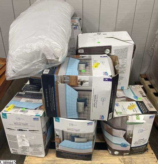 2 inch Mainstays Mattress toppers, variouis sizes, long pillow image