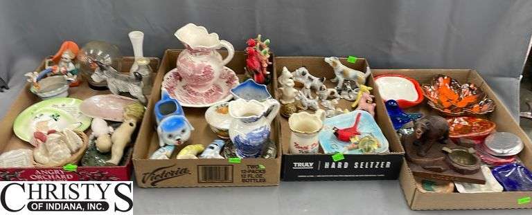 Ceramic Animal Figures, Pitchers Tallest 6.5", Ashtrays, Salt & Pepper Shakers