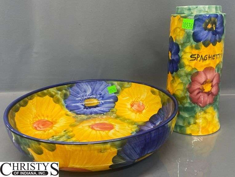 Spaghetti Jar Missing Lid 9.5" Tall, Serving Bowl