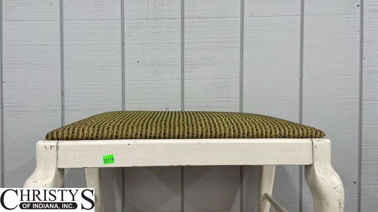 Two Items - Chest of Drawers and Vanity Stool, Painted, Rough Condition 26.5x15x44
