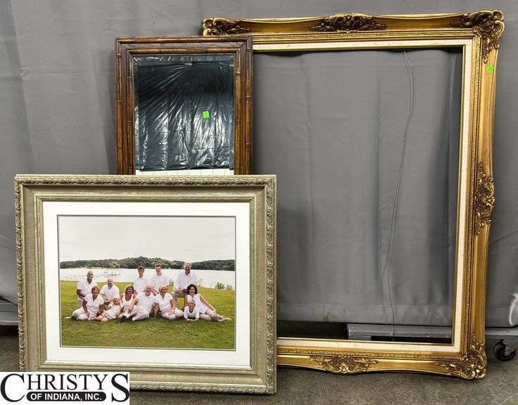 Mirror, 2 Picture Frames Largest 38x48