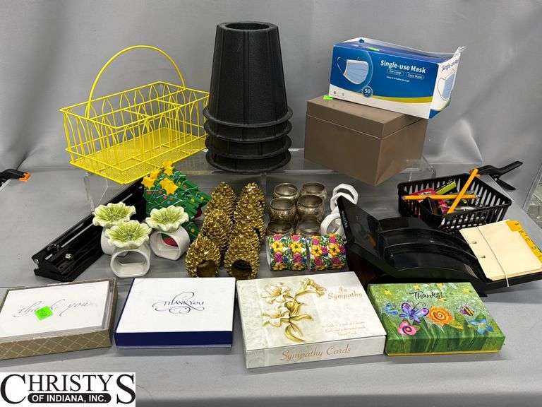 Office Supplies, Napkin Rings, Bed Risers, Masks