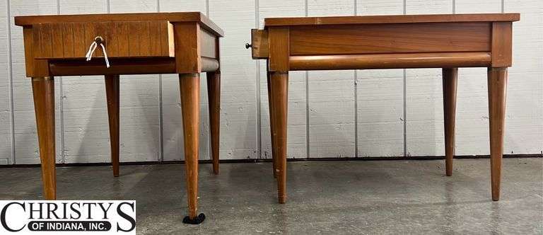 Two Mersman End Tables, Lot of Scratches, 18x28x21