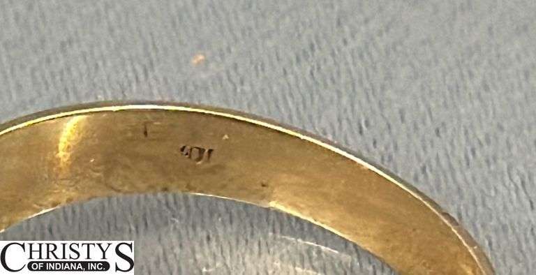 Mens Ring Tested Diamond Marked 10k