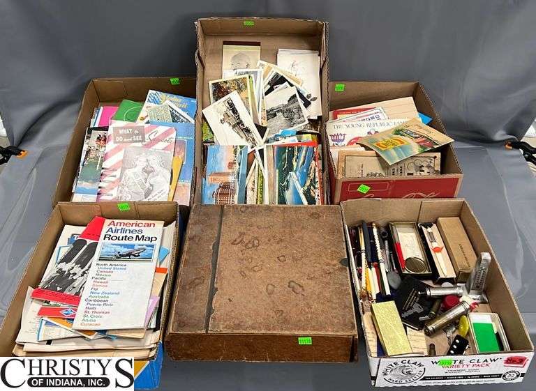 Postcards, Office Supplies, Maps, Almanacs, Top Value Stamps, Magazines