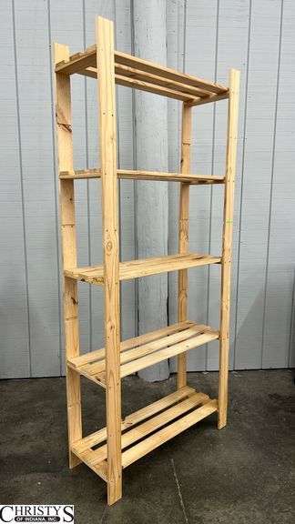 Wood Rack, Five Shelves 32x12x71