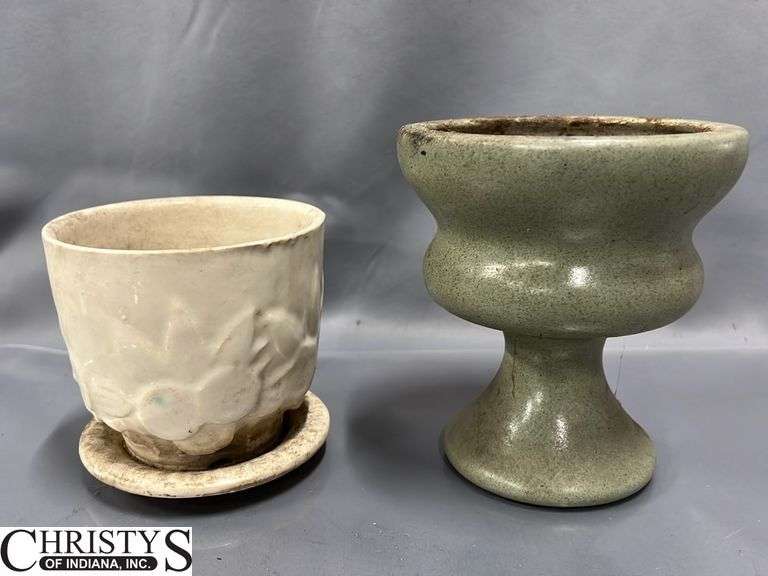 Haeger, Hull and Other Pottery Vases and Planters, Largest 8.5x7 (Bassinet)