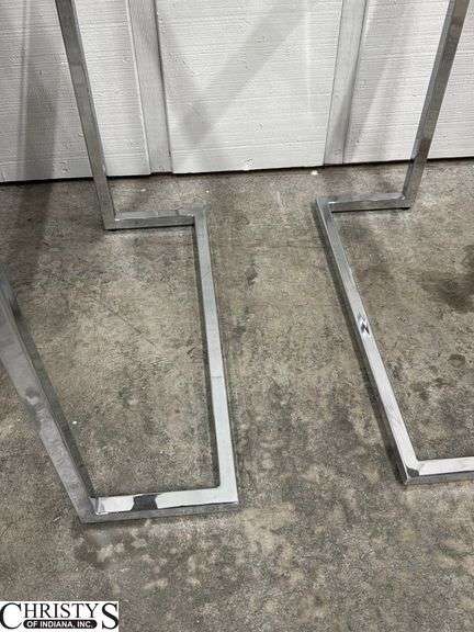 Chrome and Glass End Table 20x20x20