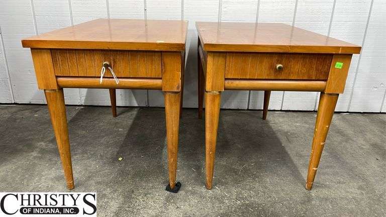 Two Mersman End Tables, Lot of Scratches, 18x28x21