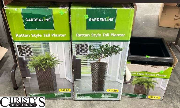 3 Rattan Style Planters