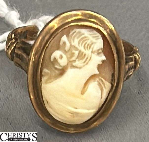 Cameo Ring Marked 10k