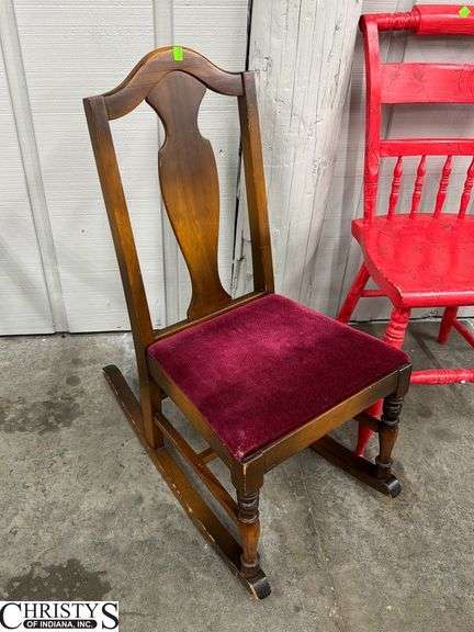 Painted Chair 16x19x34, Youth Rocking Chair