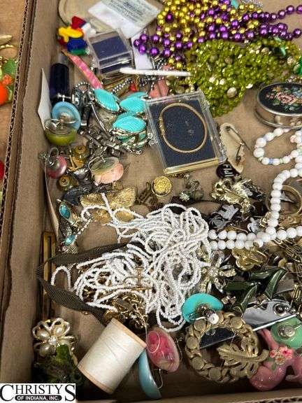Costume Jewelry Bracelets, Pins, Beads,