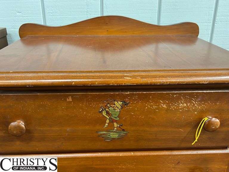 Rolling Chest of Drawers, Surface Wear, 23x16x45