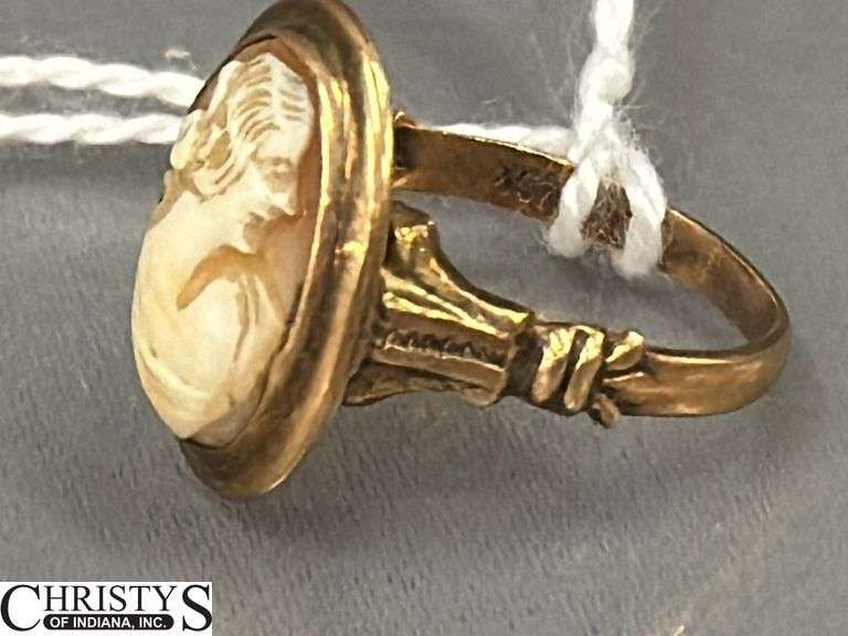 Cameo Ring Marked 10k