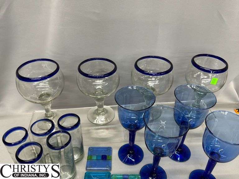Heavy Glass Stemware, Drinkware, Margarita Glasses Tallest 10"