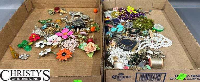 Costume Jewelry Bracelets, Pins, Beads,