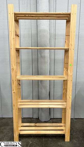 Wood Rack, Five Shelves 32x12x71