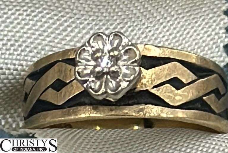 Youth Ring Tested Diamond Marked FR14kb