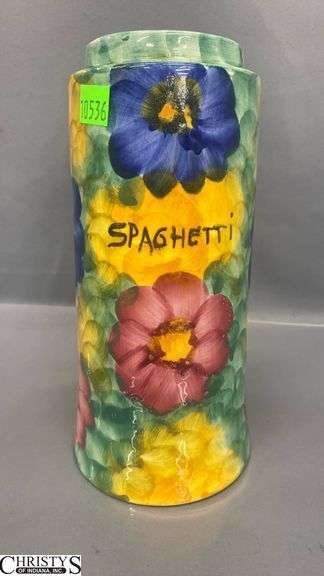 Spaghetti Jar Missing Lid 9.5" Tall, Serving Bowl