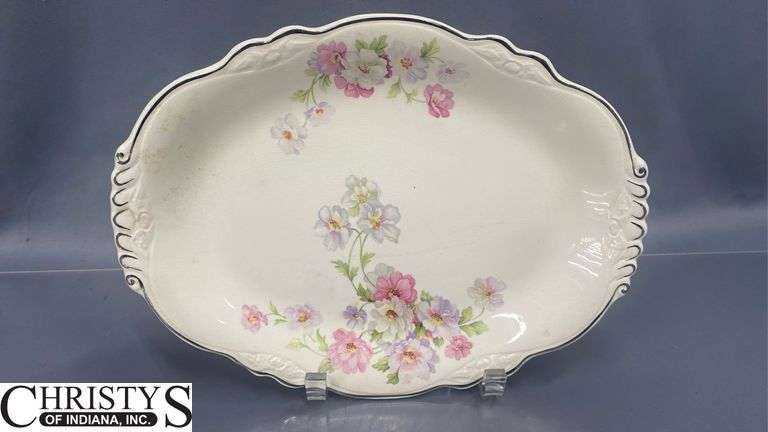 29pcs Homer Laughlin Dishes, "Virginia Rose", Some Wear and Chipping