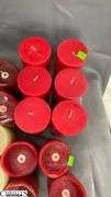 Candles, Brass Holders 16" Tall, Votives