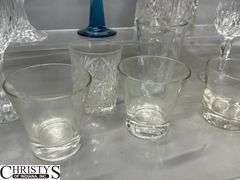 Stemware, Glass Pitcher 8" Tall, Drinkware Some Chips