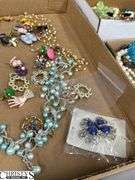 Costume Jewelry Pewter Necklace, Beads, Earrings