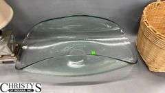 Lamp, Basket, Glass Floral Holder 22x10x7
