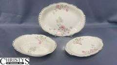 29pcs Homer Laughlin Dishes, "Virginia Rose", Some Wear and Chipping
