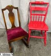 Painted Chair 16x19x34, Youth Rocking Chair