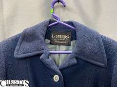 Five Wool and Wool-Like Pea Coats, Marked L. Strauss, Einiger, Hunters