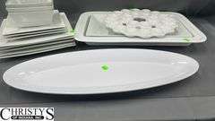White Dishes, and Serving Items Some Wear Largest 21x13