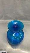 Blue Blenko Handcraft Compote 8" Tall