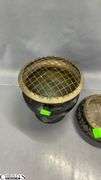 Two Metal Incense Holders, One Marked India Largest 6" Tall