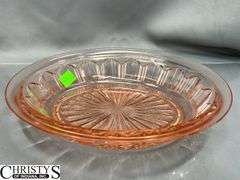 10pcs Pink Depression Glass, Cups, Salt and Peppers, Lattice Edge Bowl, Oval Dish Largest 10"x8"