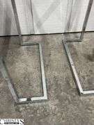 Chrome and Glass End Table 20x20x20