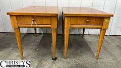 Two Mersman End Tables, Lot of Scratches, 18x28x21