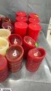 Candles, Brass Holders 16" Tall, Votives