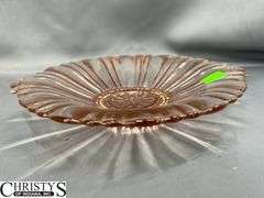 10pcs Pink Depression Glass, Cups, Salt and Peppers, Lattice Edge Bowl, Oval Dish Largest 10"x8"