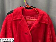 Five Wool and Wool-Like Pea Coats, Marked L. Strauss, Einiger, Hunters