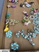 Costume Jewelry Pewter Necklace, Beads, Earrings